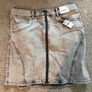 Express Gray Denim Skirt